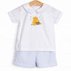 Hundred Acre Honey Applique Short Set, Blue