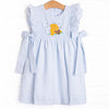 Hundred Acre Honey Applique Side Tie Dress, Blue