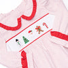 Season's Greetings Smocked Bubble, Red