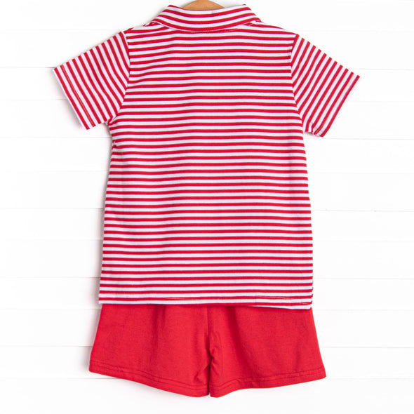 Levi Short Set, Red Stripe