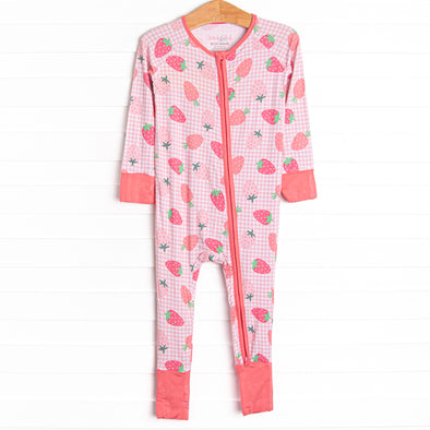 Pineberry Picnic Bamboo Zippy Pajama, Pink