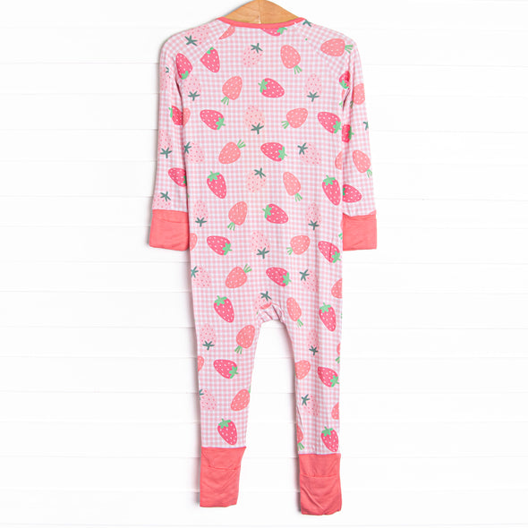 Pineberry Picnic Bamboo Zippy Pajama, Pink