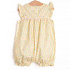 Garden Party Bubble Romper, Yellow