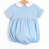 Spice and Everything Nice Embroidered Boy Bubble, Blue