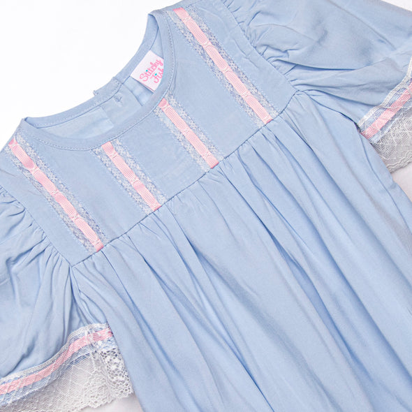 Adelaide Heirloom Dress, Blue