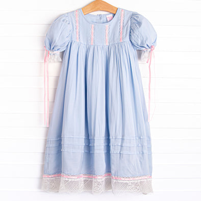 Adelaide Heirloom Dress, Blue