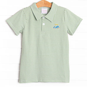 Golf Course Greens Embroidered Polo, Green