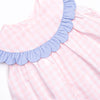 Petal Me Pretty Applique Dress, Pink Check