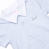 On the Way Home Embroidered Polo, Blue