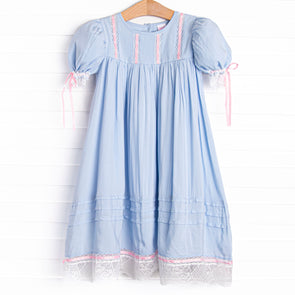 Adelaide Heirloom Dress, Blue