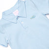 Saltwater Single Embroidered Polo, Blue