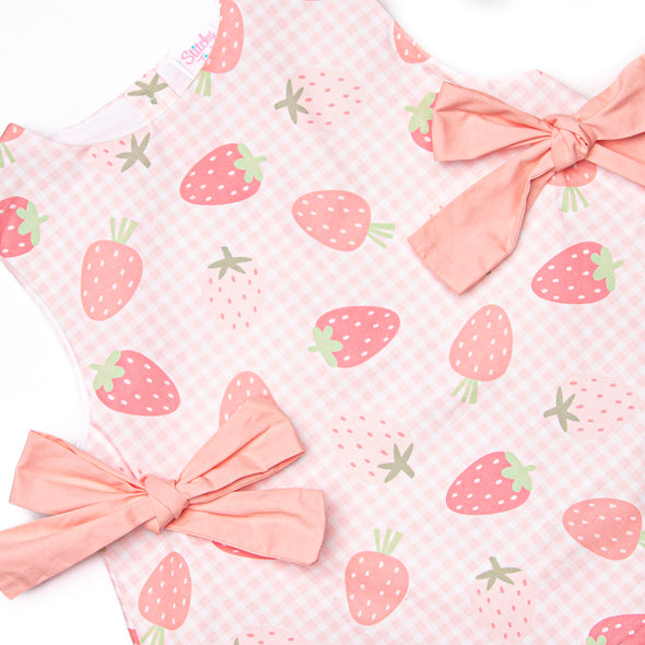 Pineberry Picnic Ruffle Short Set, Pink