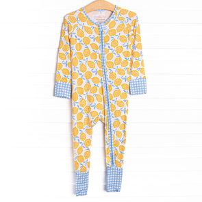 Lakeside Lemonade Bamboo Zippy Pajama, Yellow