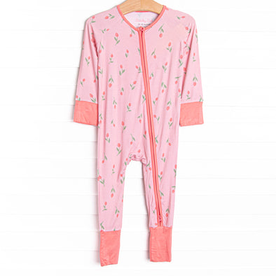 Recital Roses Bamboo Zippy Pajama, Pink