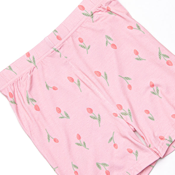 Recital Roses Bamboo Pajama Short Set, Pink