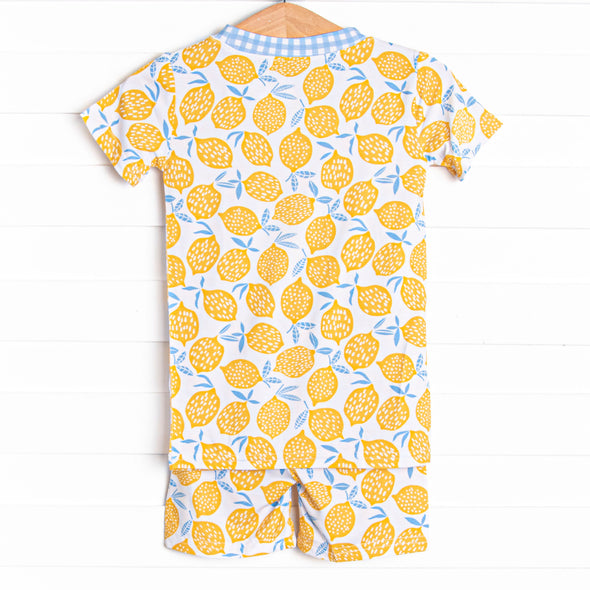 Lakeside Lemonade Bamboo Pajama Short Set, Yellow