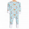 Barnyard Bedtime Bamboo Zippy Pajama, Green