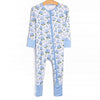 Hydrangea Blooms Bamboo Zippy Pajama, Blue