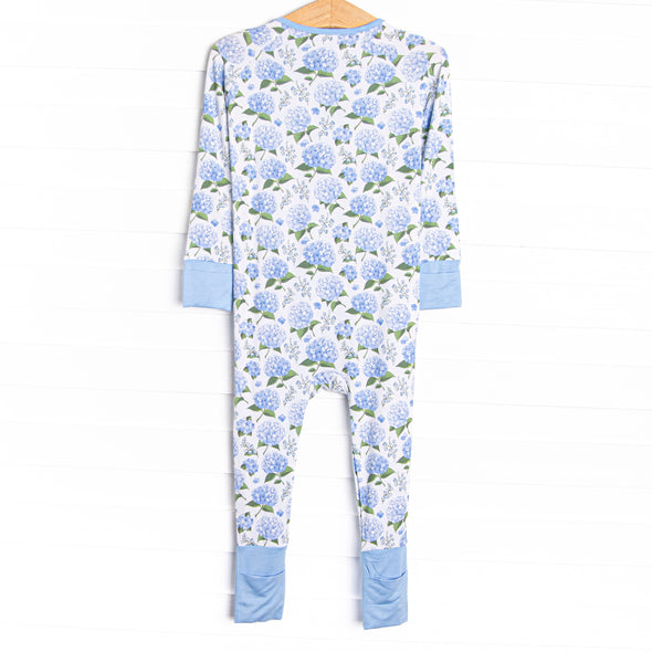 Hydrangea Blooms Bamboo Zippy Pajama, Blue