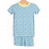 Submarine Sailor Bamboo Pajama Short Set, Blue