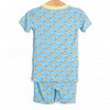 Submarine Sailor Bamboo Pajama Short Set, Blue