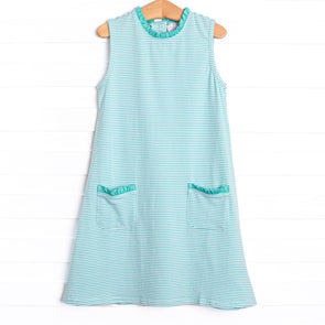 Grace Pocket Dress, Mint Stripe