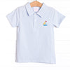 Sailboat Bay Embroidered Polo, Blue