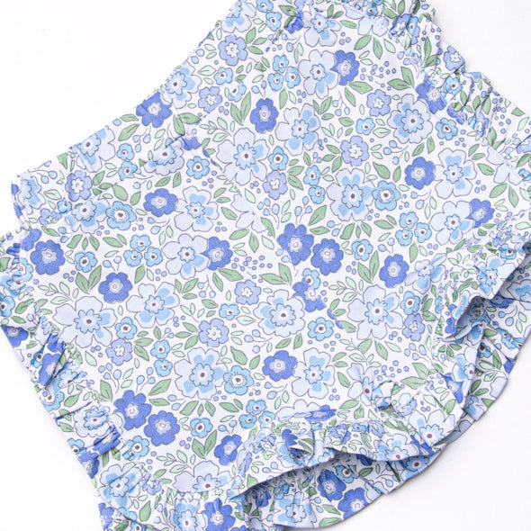 Little Miss Daisy Flutter Sleeve Short Set, Blue