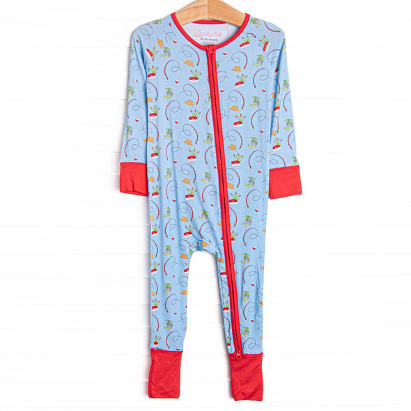 Reely Good Day Bamboo Zippy Pajama, Blue