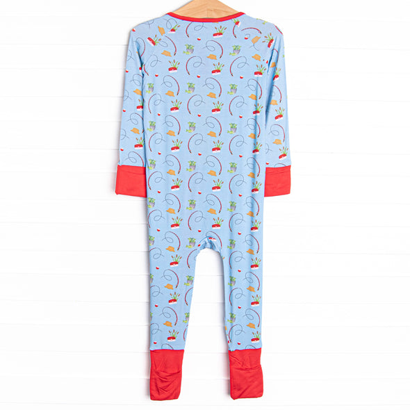 Reely Good Day Bamboo Zippy Pajama, Blue