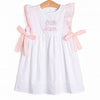 Little Sister Embroidered Dress, White