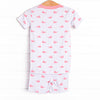 Whale Watch Bamboo Pajama Short Set, Pink