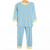 Submarine Sailor Bamboo Pajama Set, Blue