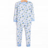 Hydrangea Blooms Bamboo Pajama Set, Blue