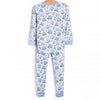 Hydrangea Blooms Bamboo Pajama Set, Blue