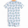 Abundant Arrangement Bamboo Pajama Short Set, Blue