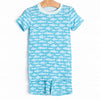 Lake Day Bamboo Pajama Short Set, Blue