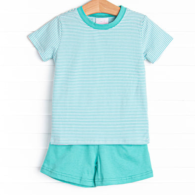 Charles Short Set, Mint Stripe