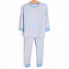 Paradise Plaid Bamboo Pajama Set, Blue