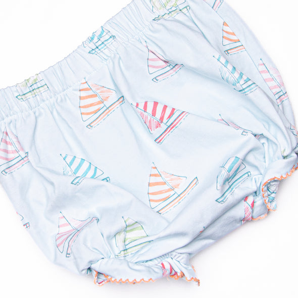 Southern Shores Diaper Set, Orange