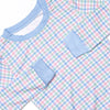 Paradise Plaid Bamboo Pajama Set, Blue