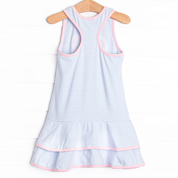 Serve's Up Applique Tennis Dress, Blue