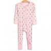 Pinstripe Petals Bamboo Zippy Pajama, Pink