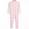 Pinstripe Petals Bamboo Zippy Pajama, Pink