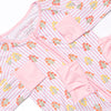 Pinstripe Petals Bamboo Zippy Pajama, Pink