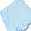 Isabella Ruffle Short Set, Blue and Pink Stripe