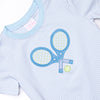 Serve's Up Applique Short Set, Blue Stripe