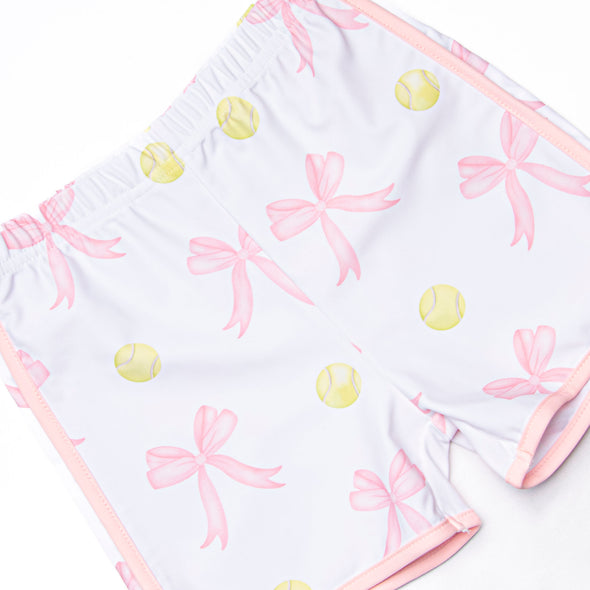 Big Point Bows Short Set, Pink