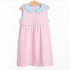 Isabella Dress, Blue and Pink Stripe