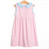 Isabella Dress, Blue and Pink Stripe